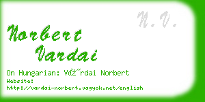 norbert vardai business card